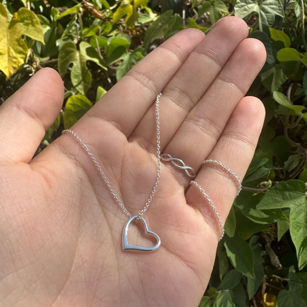 Vintage Silver Heart Pendant Necklace